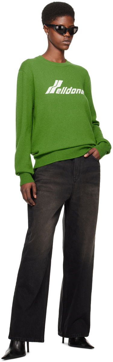 Пуловер We11done Jacquard Sweater Зелено | WD-KT0-24-605-U-OV, 3