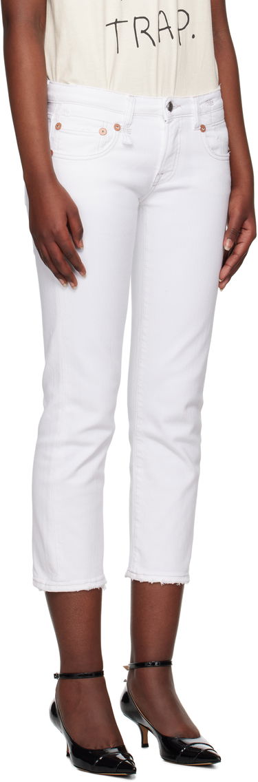 Дънки R13 R13 Boy Straight Cropped Jeans Бяло | R13W0091-895A, 1