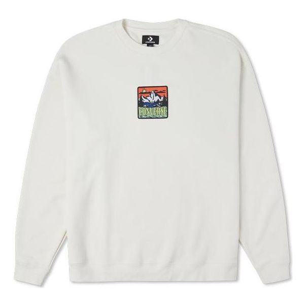 Пуловер Converse Crew Sweatshirt Counter Climate Graphic Бяло | 10025032-A02