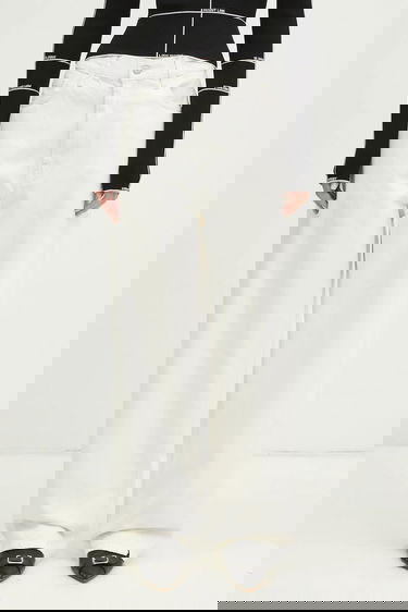 Дънки Carhartt WIP Brandon Wide-Leg Pant Medium Waist Бяло | I031918, 0