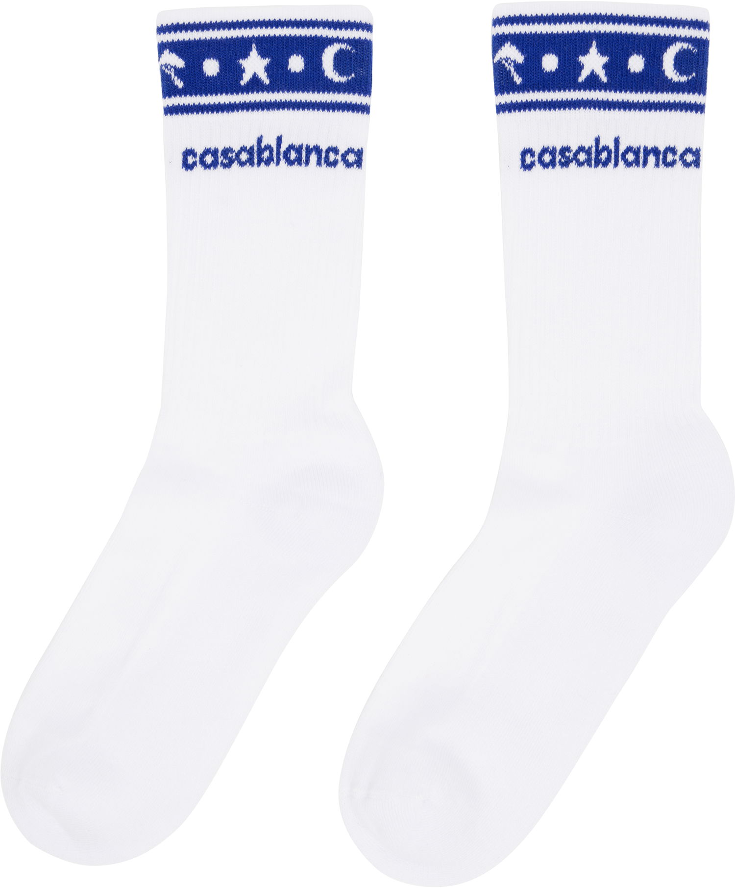 Чорапи Casablanca Casablanca Printed Sports Socks Бяло | AS25-ACC-010-03, 1