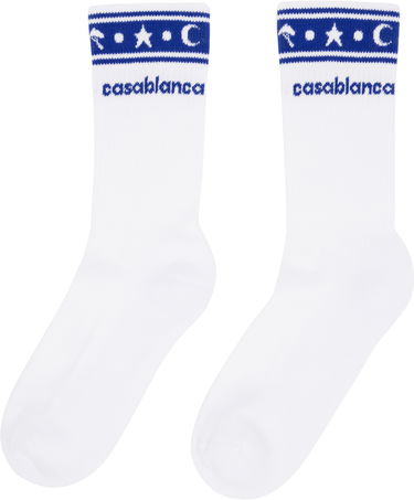 Чорапи Casablanca Casablanca Printed Sports Socks Бяло | AS25-ACC-010-03, 1