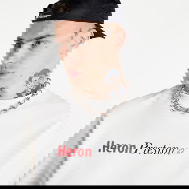 Суитчър HERON PRESTON Multi Heron Censored Crewneck Бяло | HMBA020F22JER0070184, 3