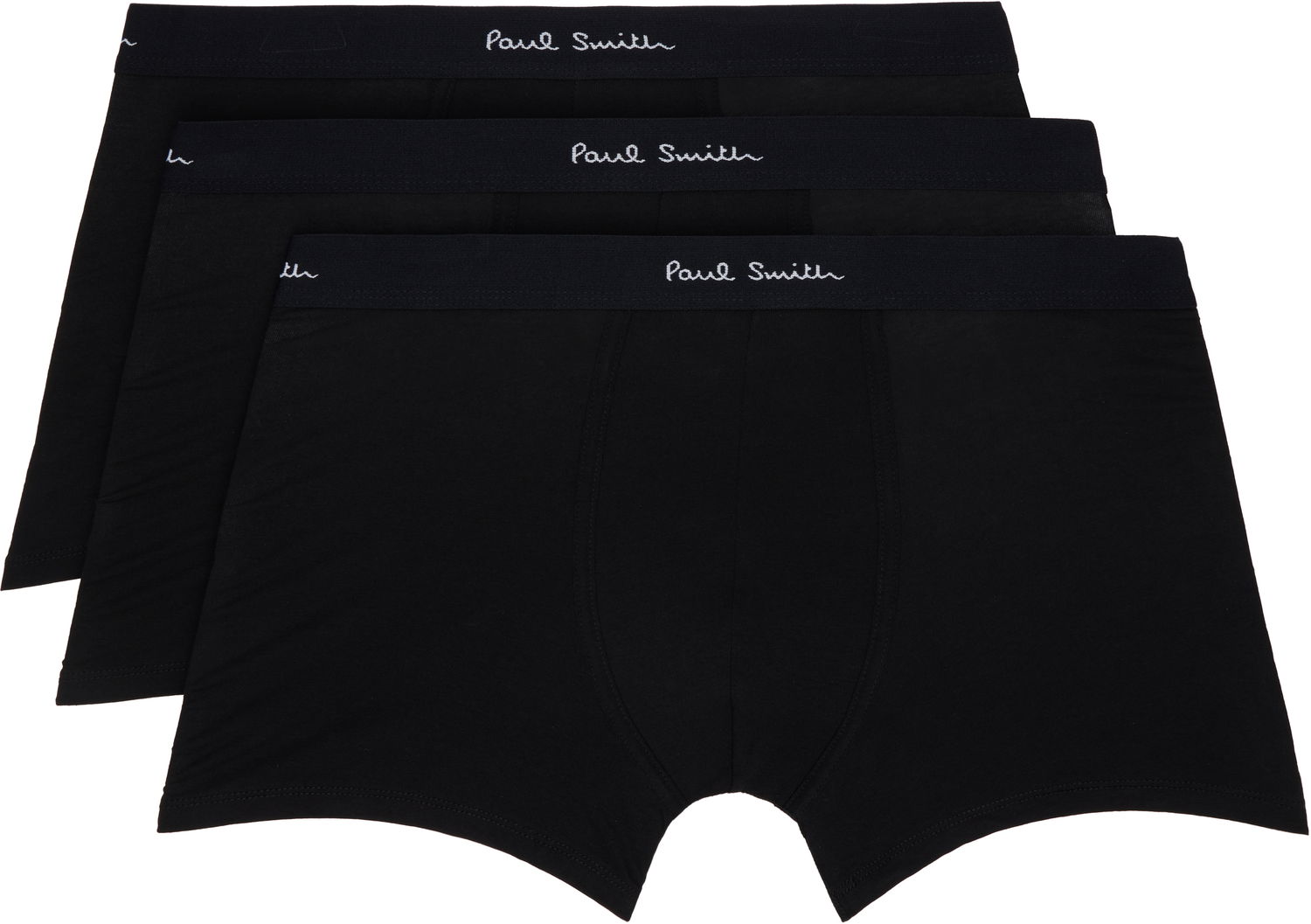 Боксерки Paul Smith Paul Smith Three-Pack Long Plain Boxer Briefs Черно | M1A-480E-M3PK-79, 0