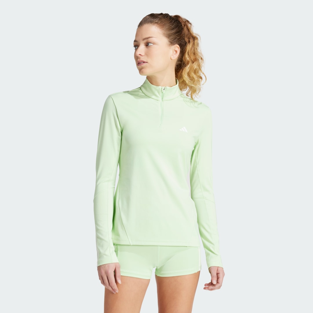 Яке adidas Performance Hyperglam Training Quarter-Zip Бяло | IN6844, 1