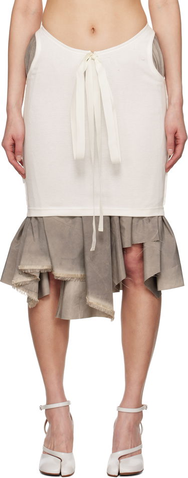 Пола Maison Margiela Maison Margiela Décortiqué Midi Skirt Бяло | S51ME0033 MTN062, 0