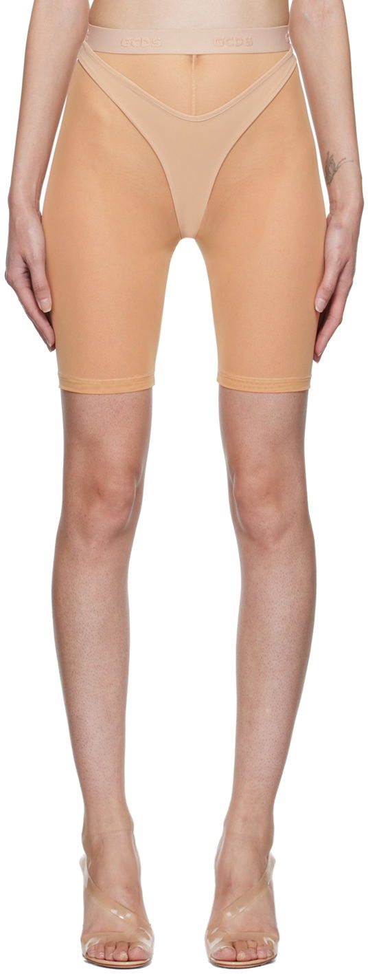 Къси панталони GCDS Sylvia Combo Sport Shorts Бежово | CC94W250463, 0