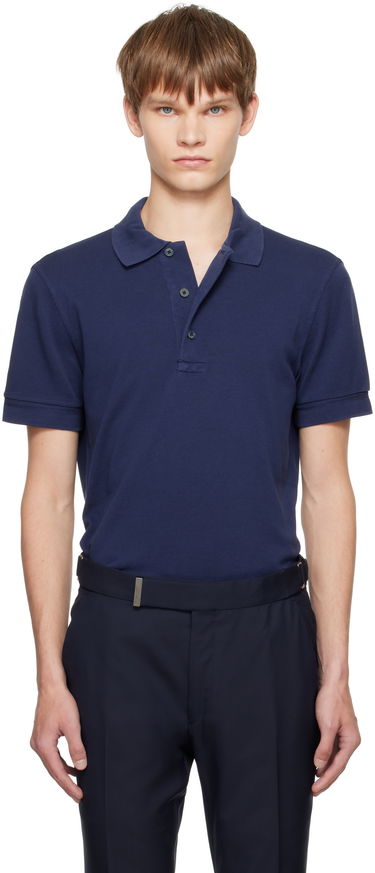 Поло тениска Tom Ford TOM FORD Piquet Polo Тъмно синьо | JPS011-JMT013, 0