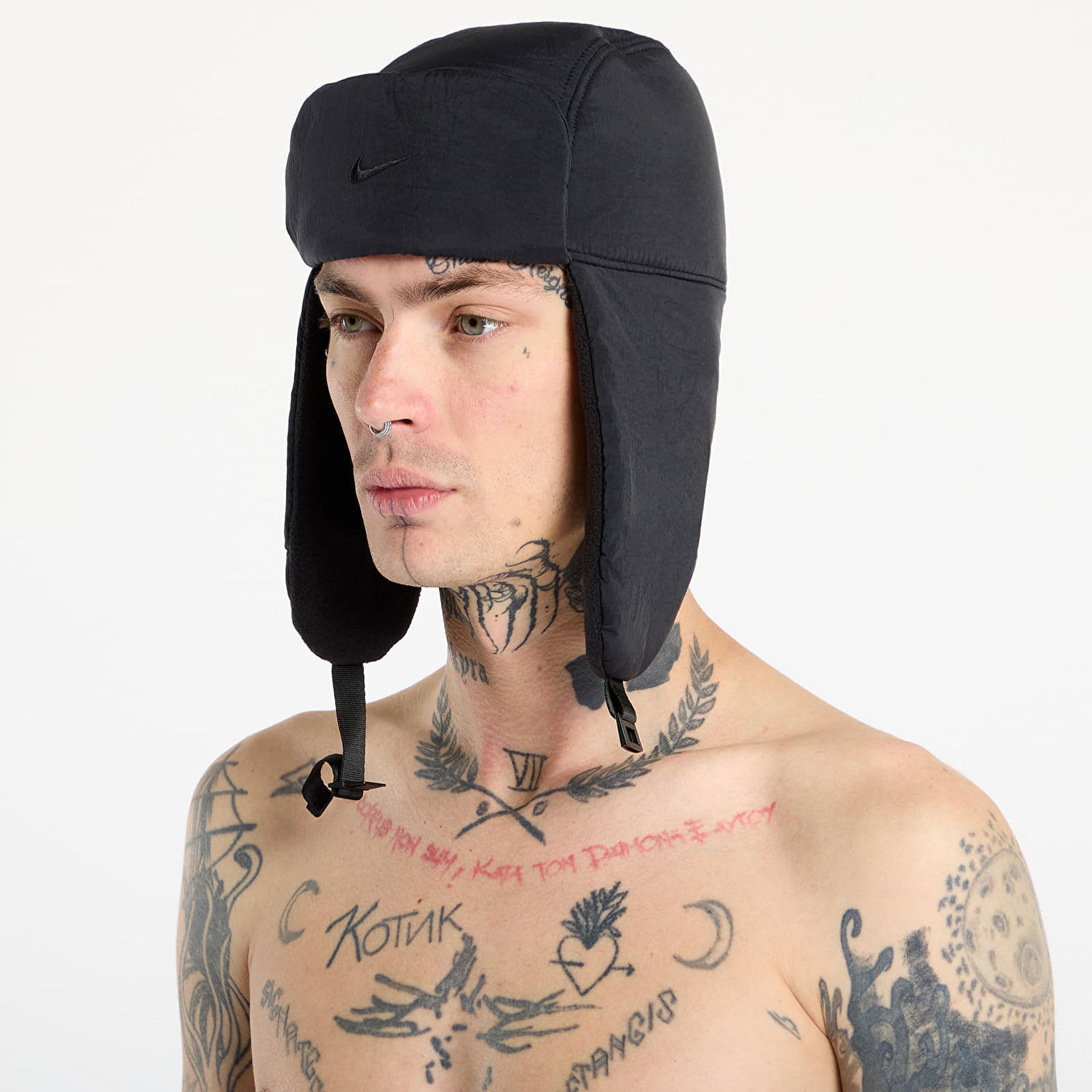Шапка с козирка Nike Fly Unstructured Puffer Trapper Cap Черно | IB7310-010, 0