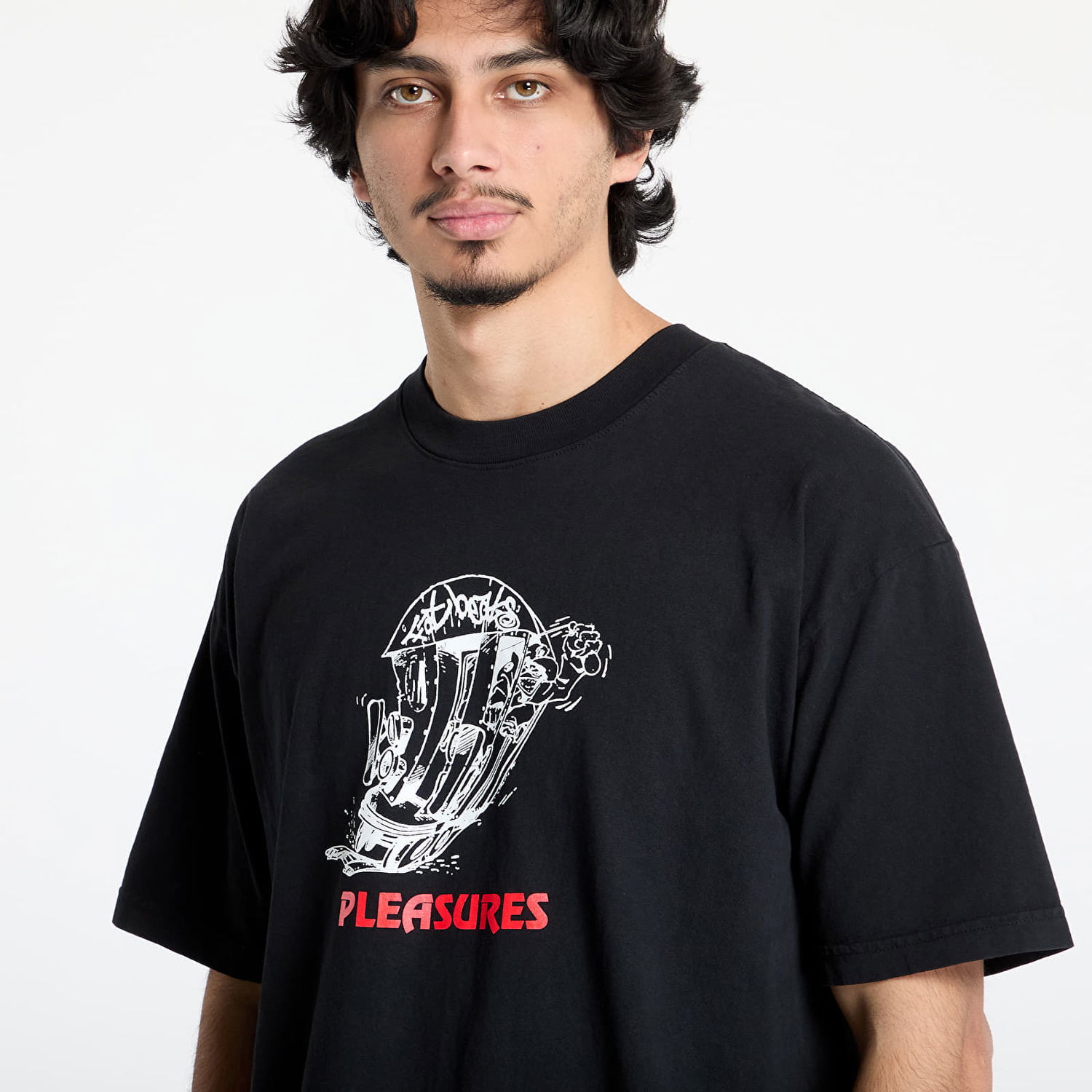 Тениска Pleasures Pleasures 9Th Street Graphic T-Shirt Черно | P25SP067 BLACK, 1