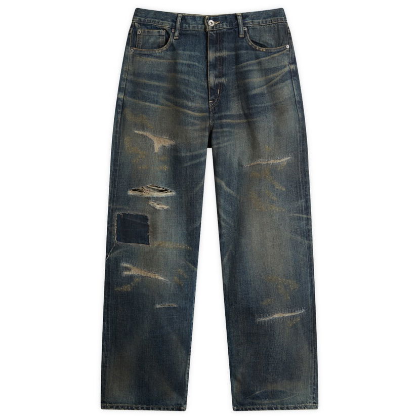 Дънки Neighborhood Straight Leg Savage Selvedge Denim Jeans Синьо | 252XBNH-PTM08-IND