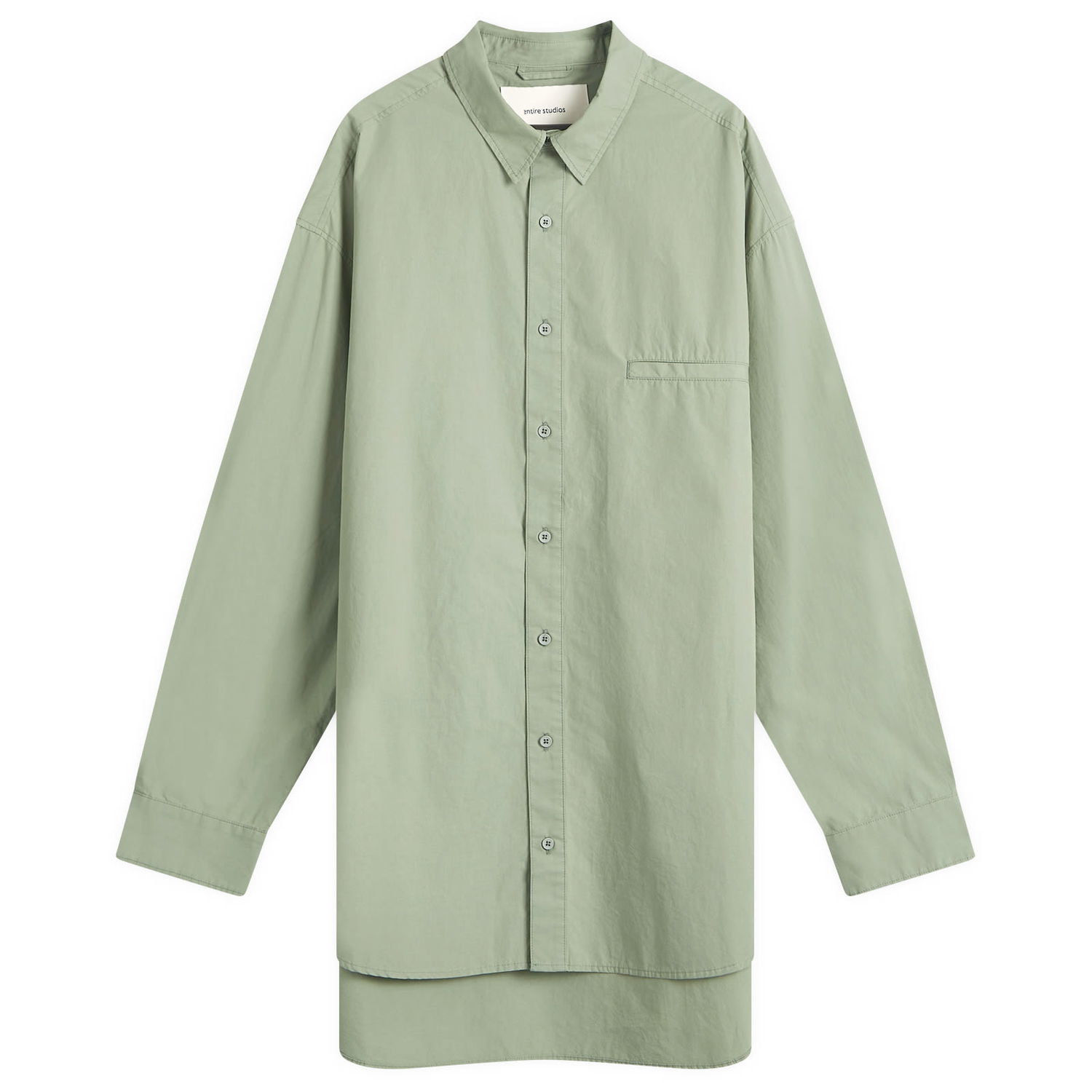 Риза Entire Studios Giant Shirt, Size Medium Зелено | ES2565SL, 0