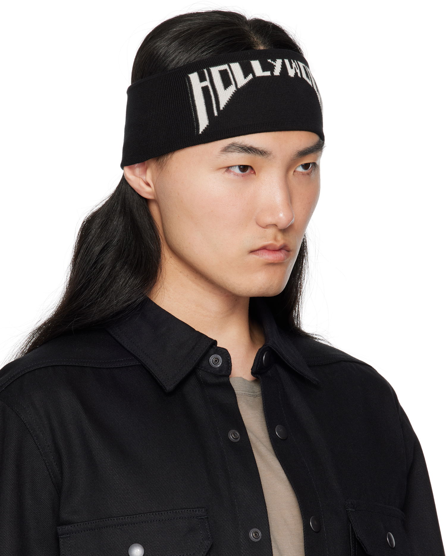 Шал Rick Owens Rick Owens DRKSHDW 'Hollywood' Cotton Headband Черно | DA01E3480 KP7, 1