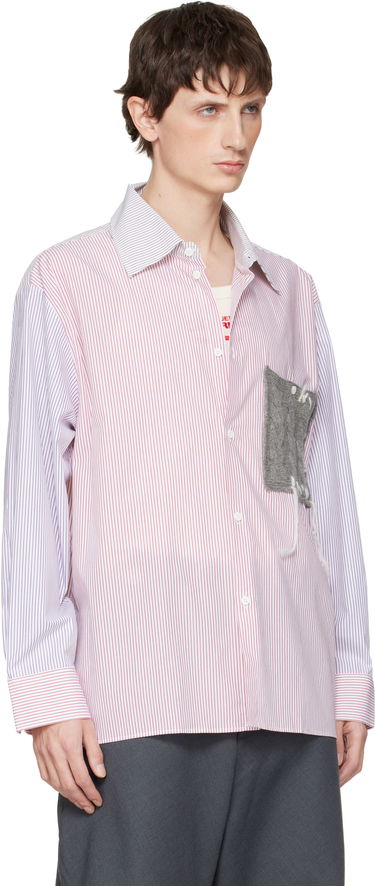 Риза Charles Jeffrey Loverboy Charles Jeffrey LOVERBOY Oversized Long Sleeve Knitted Patch Shirt Многоцветен | 052070501, 1