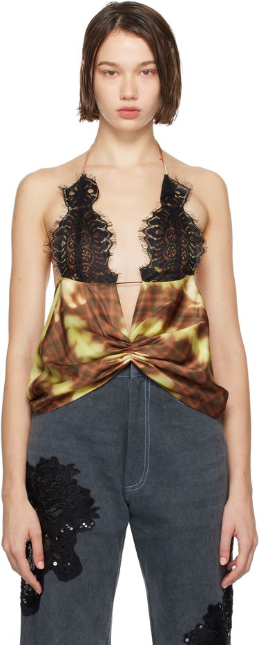 Потник Collina Strada Collina Strada Puppy Plaid Lace Camisole Многоцветен | XX3037, 0