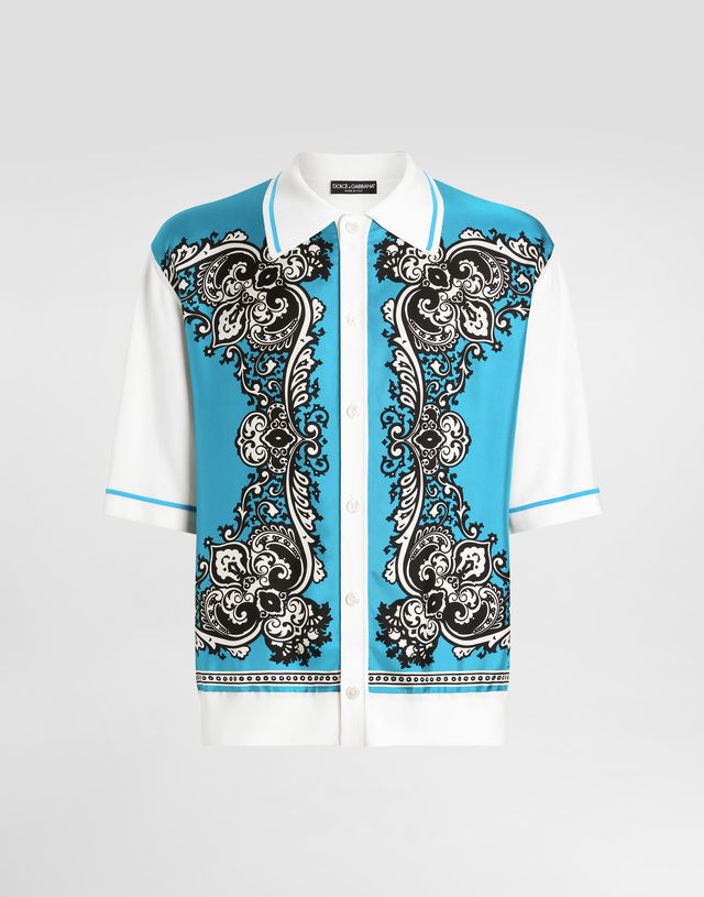 Dolce & Gabbana Silk and Cotton Bandanna Print Shirt