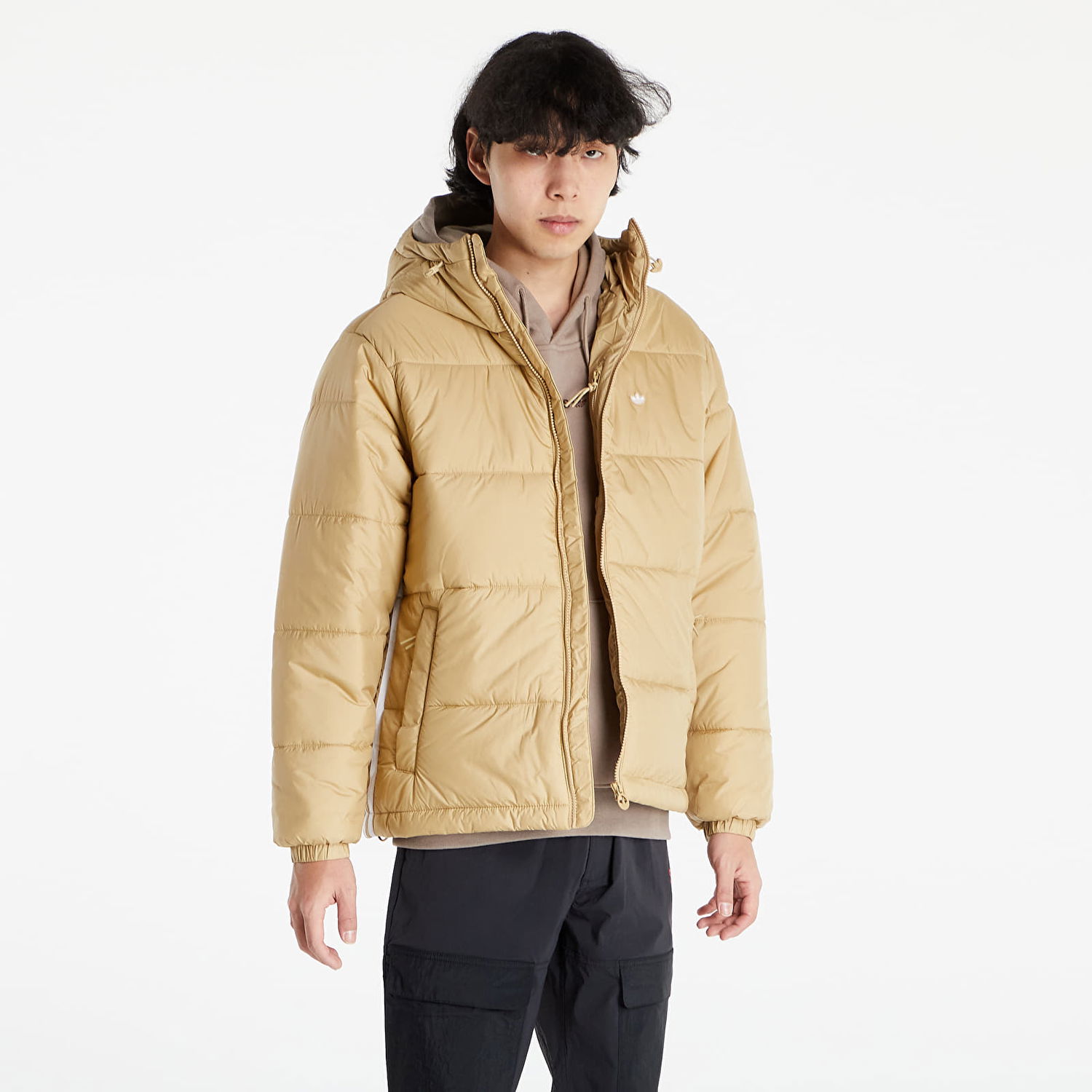 Пухо яке adidas Originals Hooded Puffer Бежово | H13556, 0