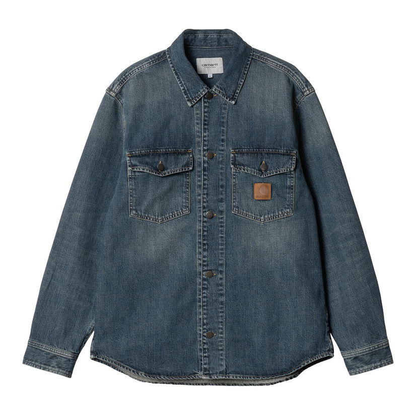 Риза Carhartt WIP Blue Denim Shirt Jacket Синьо | I034735_9