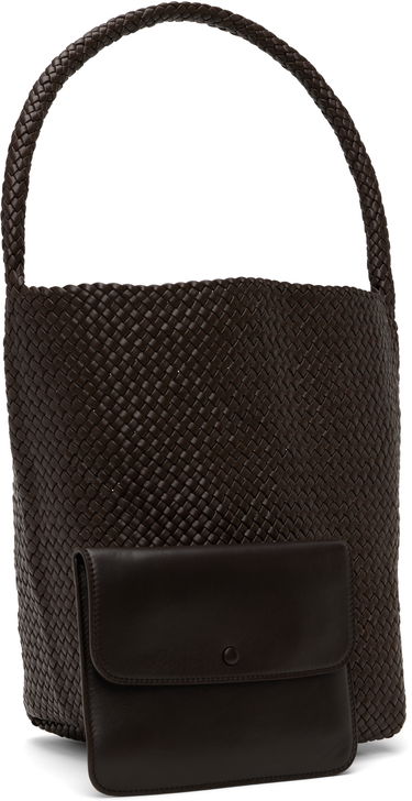 Голяма пазарска чанта The Row The Row Medium Woven Tote Bag Кафяво | W1744-WL60, 1