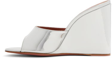 Аксесоари Amina Muaddi Amina Muaddi Lupita Wedge Heeled Sandals Металик | LUPITA WEDGE WEDGE MIRROR, 2