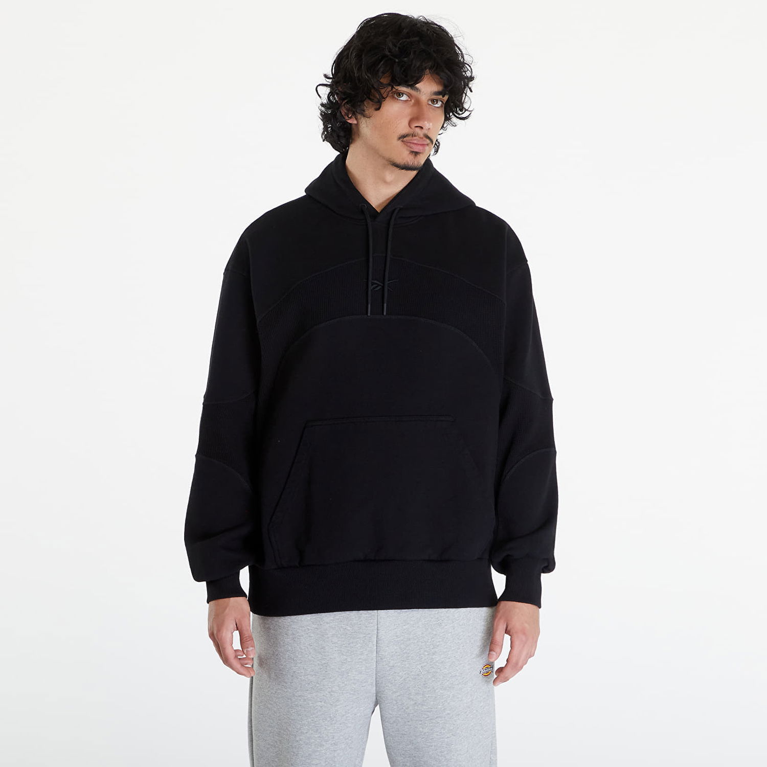 Суитчър Reebok LTD Waffle Pattern Hoodie Black Черно | RMBB003C99FLE0011000, 0