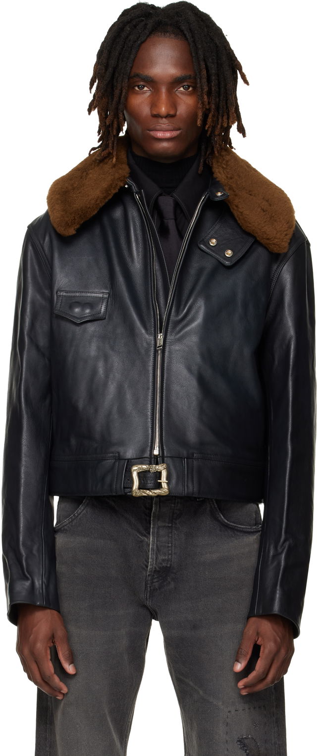 Enfants Riches Déprimés 'Hotrod' Shearling Collar Jacket