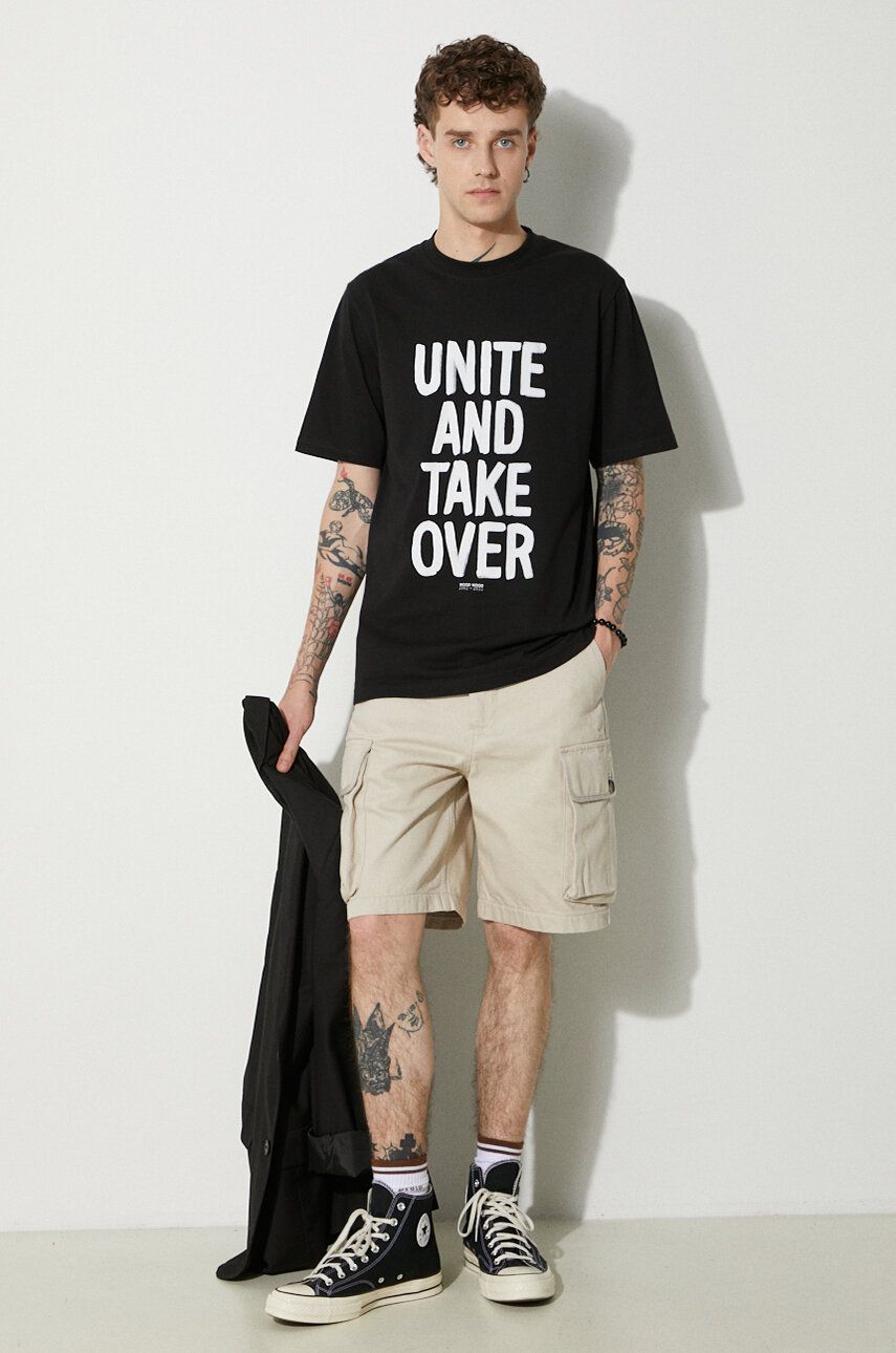 Тениска WOOD WOOD T-Shirt With Print Черно | 50025711.2489, 1