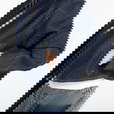 Яке CALVIN KLEIN Cropped Stand Collar Zip Denim Jacket Тъмно синьо | LV047E731G N8D, 1