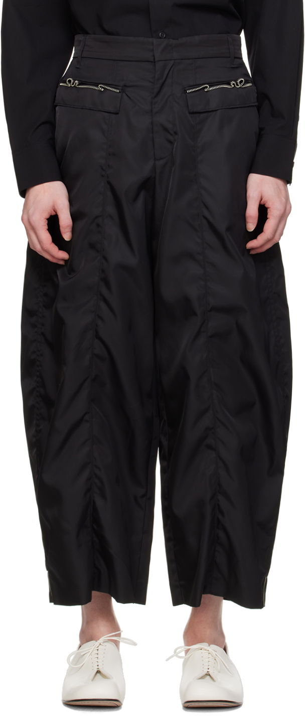 Карго панталони ADER ERROR Elva Baggy Nylon Trousers Черно | BN01SSSA0203BK