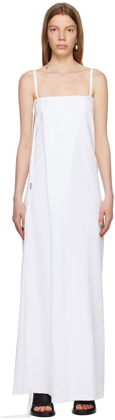 Pокля Ann Demeulemeester Women's Long White Strappy Dress Бяло | 2301-W-JDR08-FA298-001