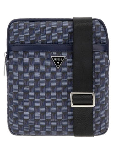 Дамска чанта GUESS Geometric-Print Jet Set Crossbody Bag Тъмно синьо | HMJESEP4123