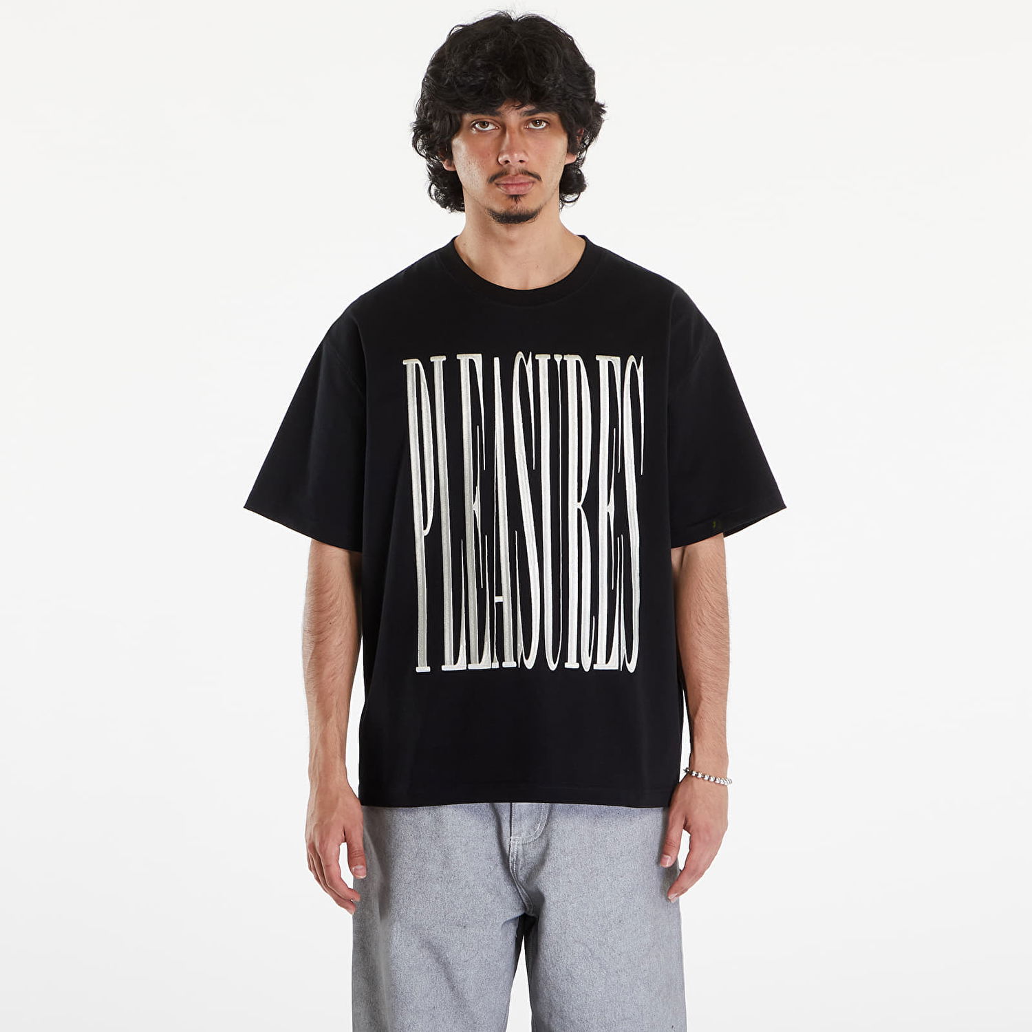 Тениска Pleasures Stretch Heavyweight T-Shirt Black Черно | P24SU009 BLACK, 0