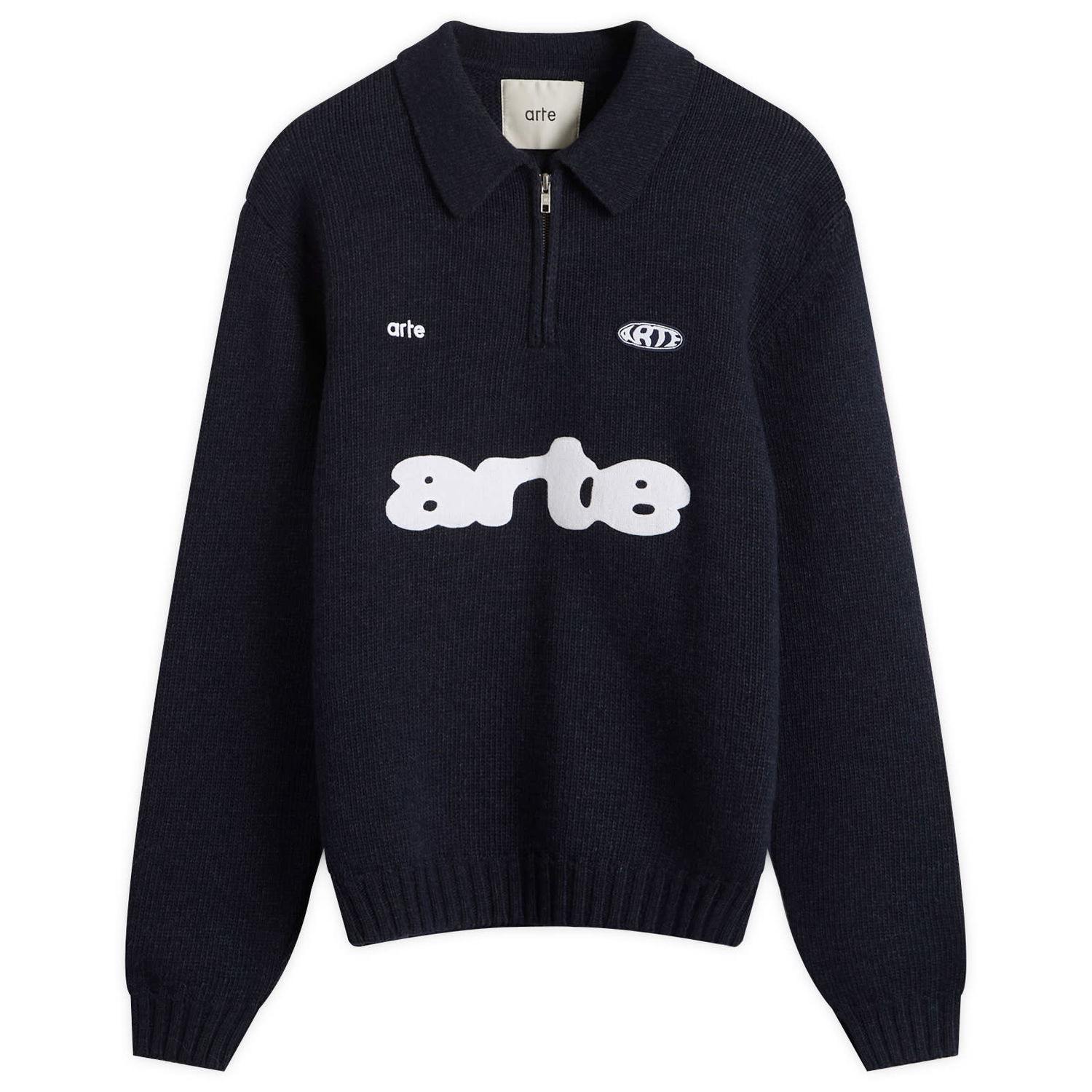 Пуловер Arte Antwerp Arte Football Knit Polo Jumper Тъмно синьо | AW25-256K-NVY, 1