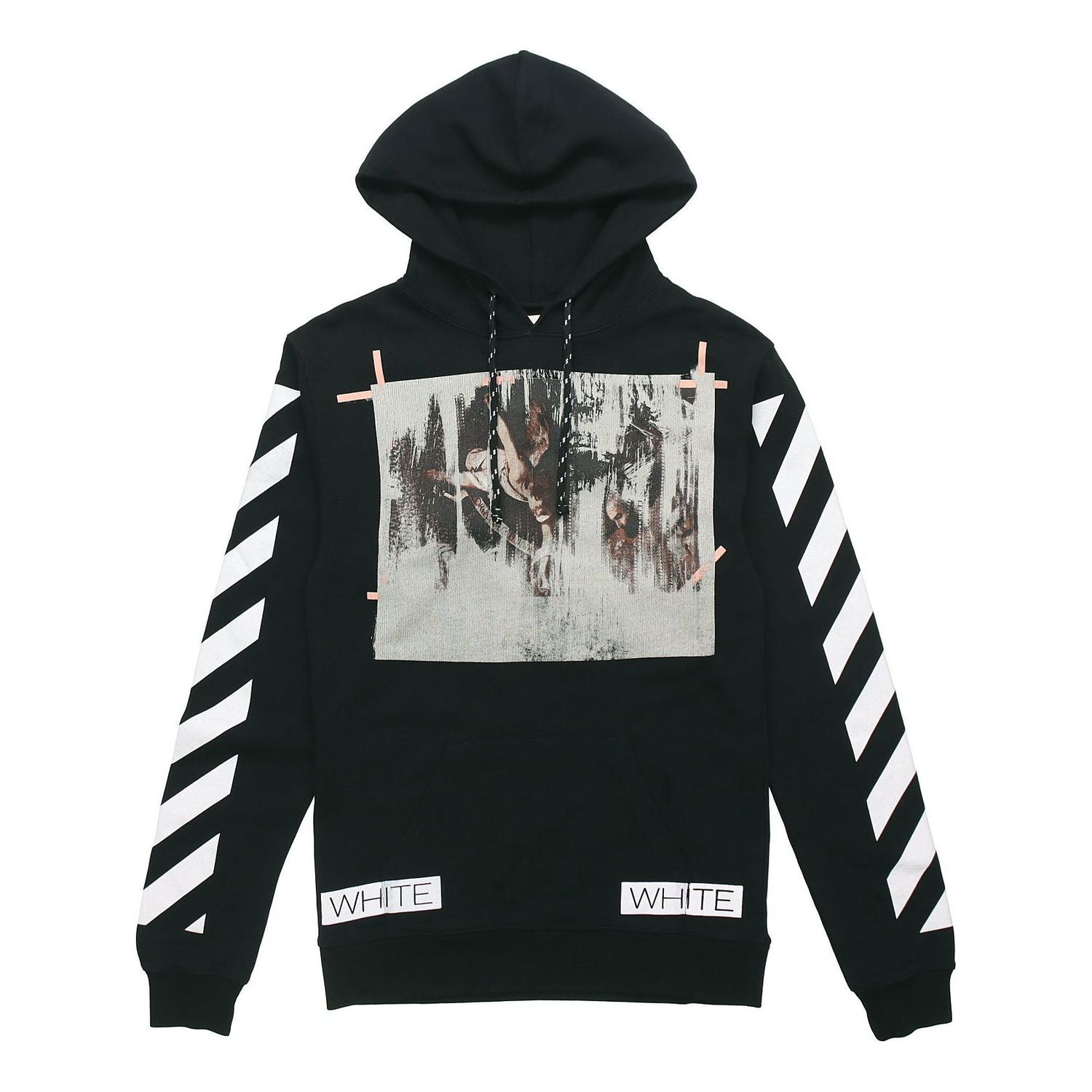 Суитчър Off-White Painting Stripe Hoodie Черно | OMBB001F150030031088, 0