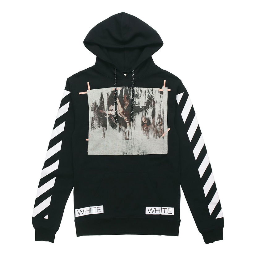 Суитчър Off-White Painting Stripe Hoodie Черно | OMBB001F150030031088