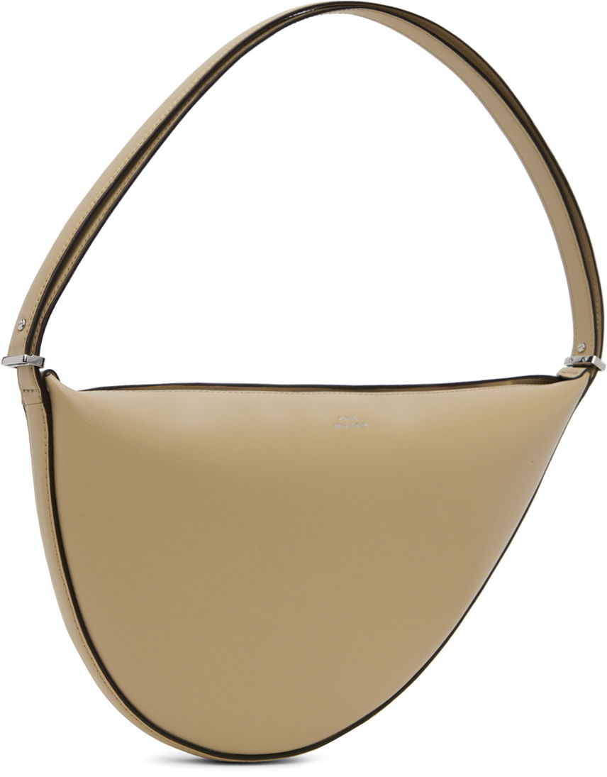 Чанта през рамо TOTEME Scooped Sling Leather Shoulder Bag Бежово | 242-WAL2276-LE0025, 1