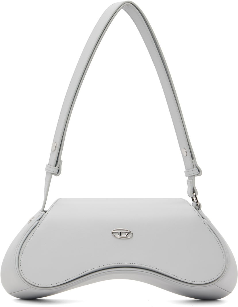 Чанта през рамо Diesel Play Curved Crossbody Bag Сиво | X10221 PR227