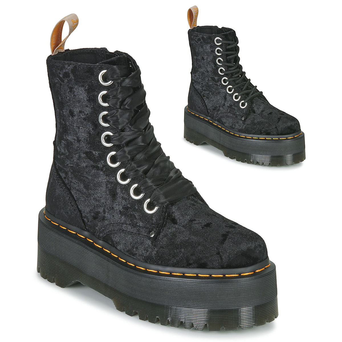 Кецове и обувки Dr. Martens Vegan Jadon Max Crusher Velvet "Black" Черно | 31030001, 0