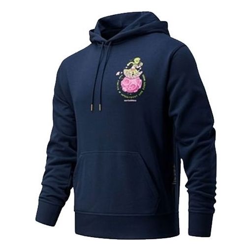 Суитчър New Balance Cartoon Print Hoodie Тъмно синьо | MT13563-NGO