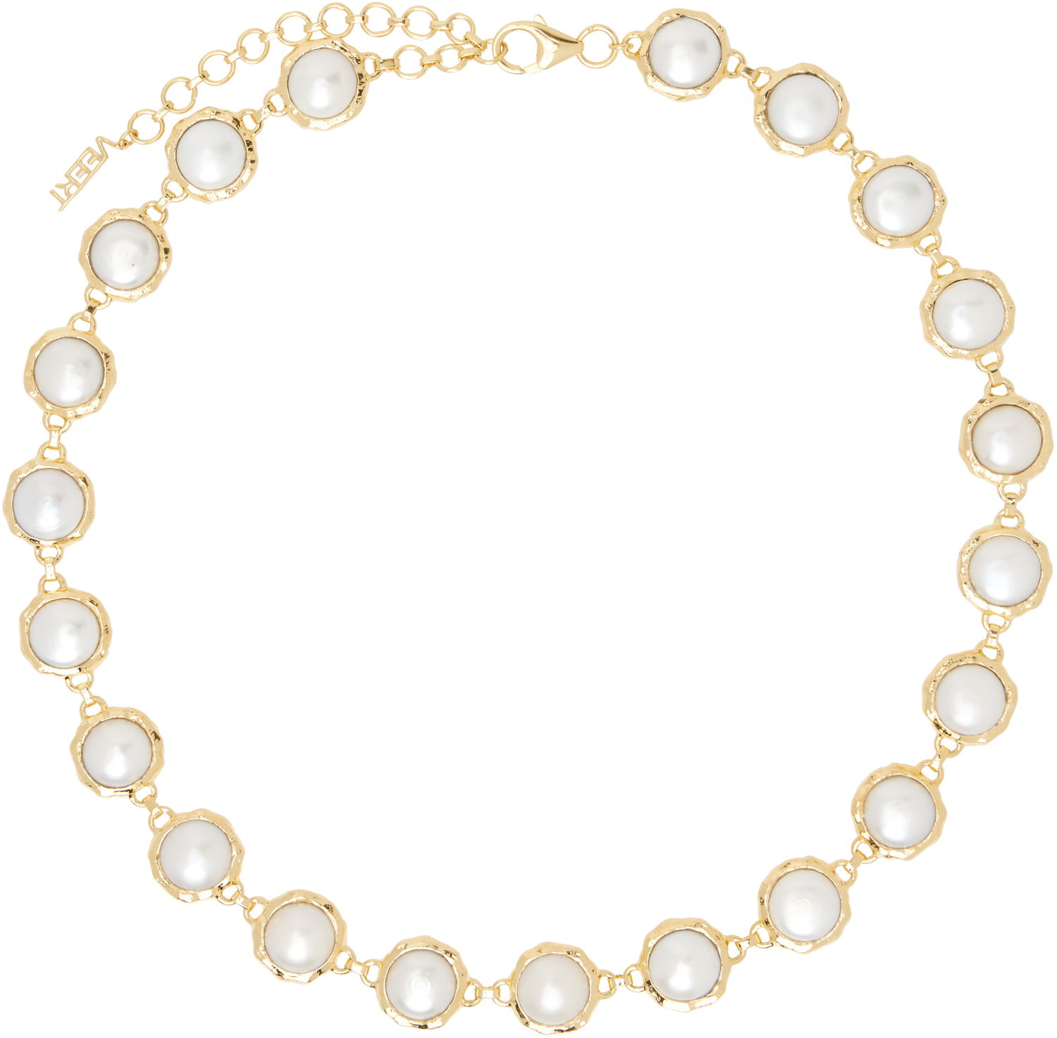Колие VEERT VEERT 'The Pearl Circle' Gold-Tone & Faux Pearl Necklace Металик | JLG0022YG, 0