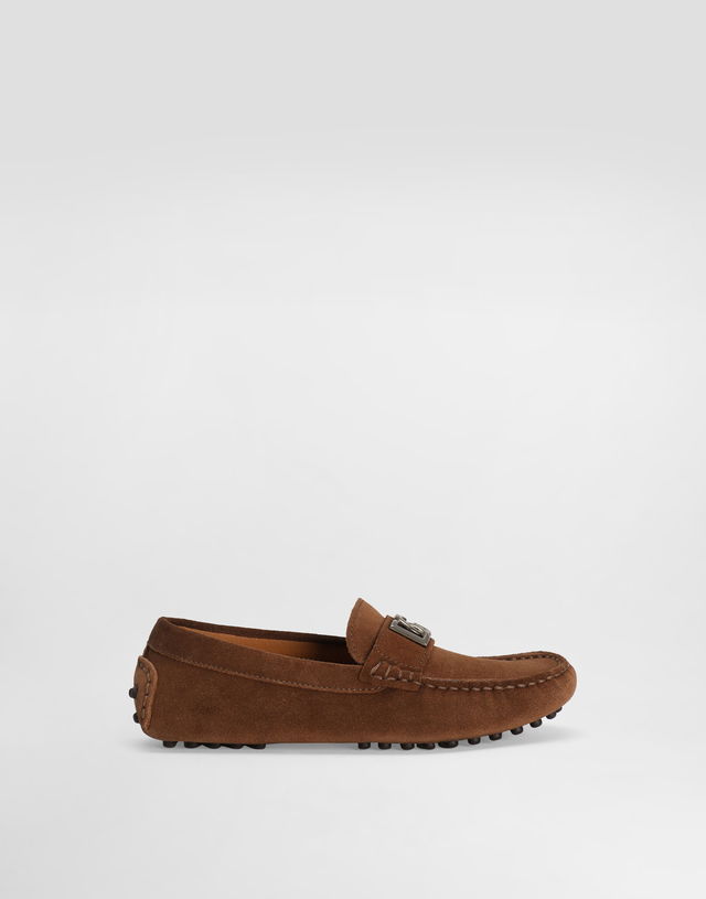 Dolce & Gabbana Split Leather Loafers With DG Logo