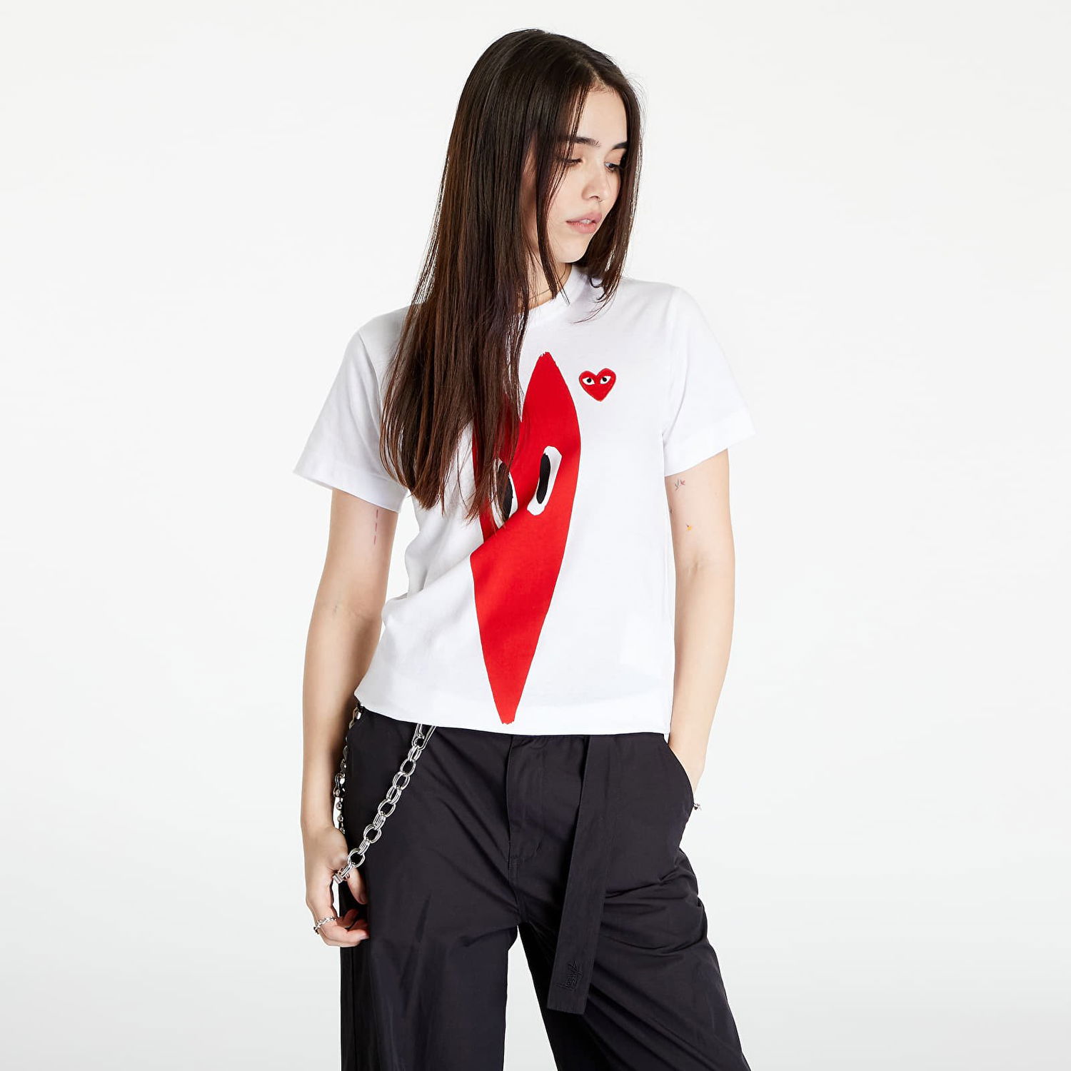 Тениска Comme des Garçons PLAY Knit T-Shirt Бяло | AZT223 White, 0