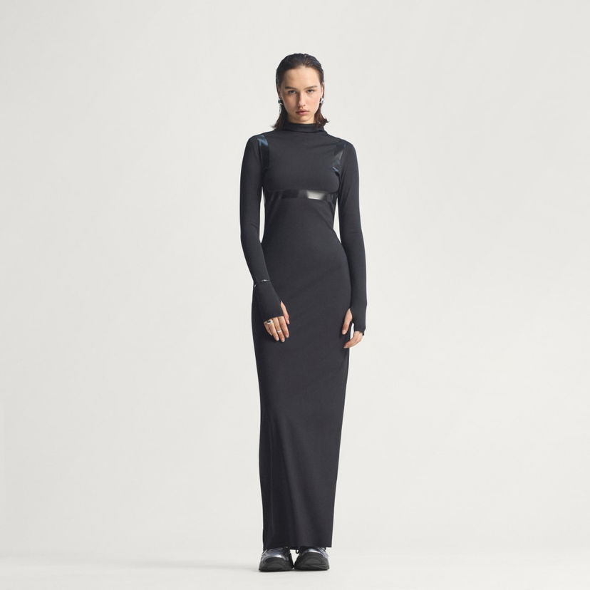 Pокля adidas Performance Techfit Long Sleeve Maxi Dress Черно | JW2532