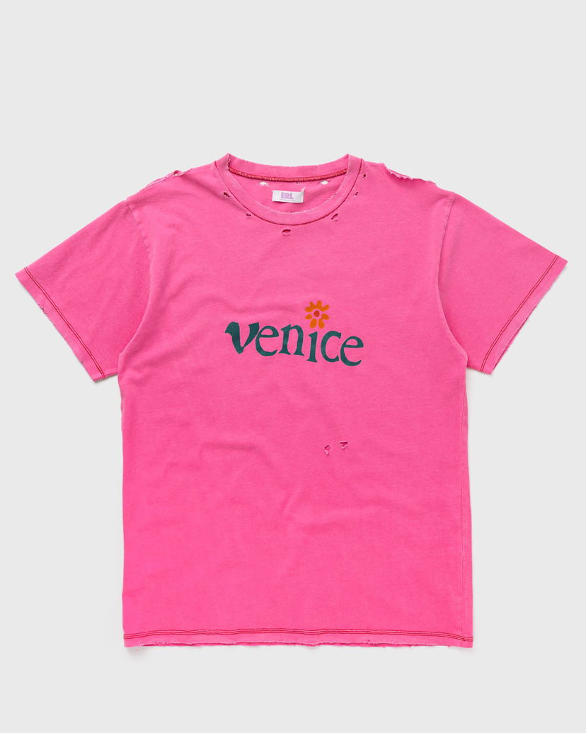 Тениска ERL Venice Knitted T-Shirt Розово | ERL07T001