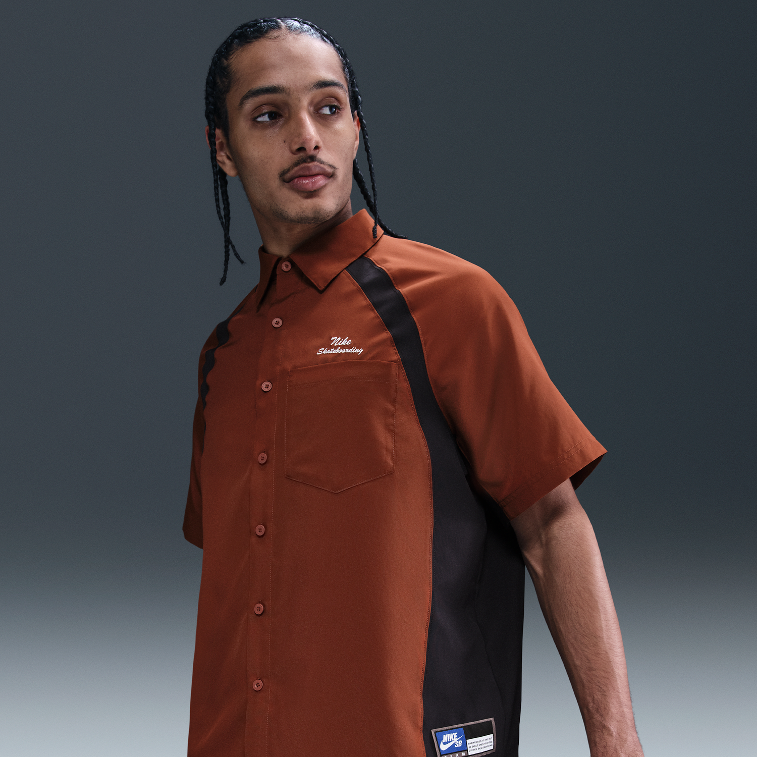 Риза Nike SB Nike SB Dri-FIT Woven Bowling Short Sleeve Shirt Кафяво | HJ2958-245, 0