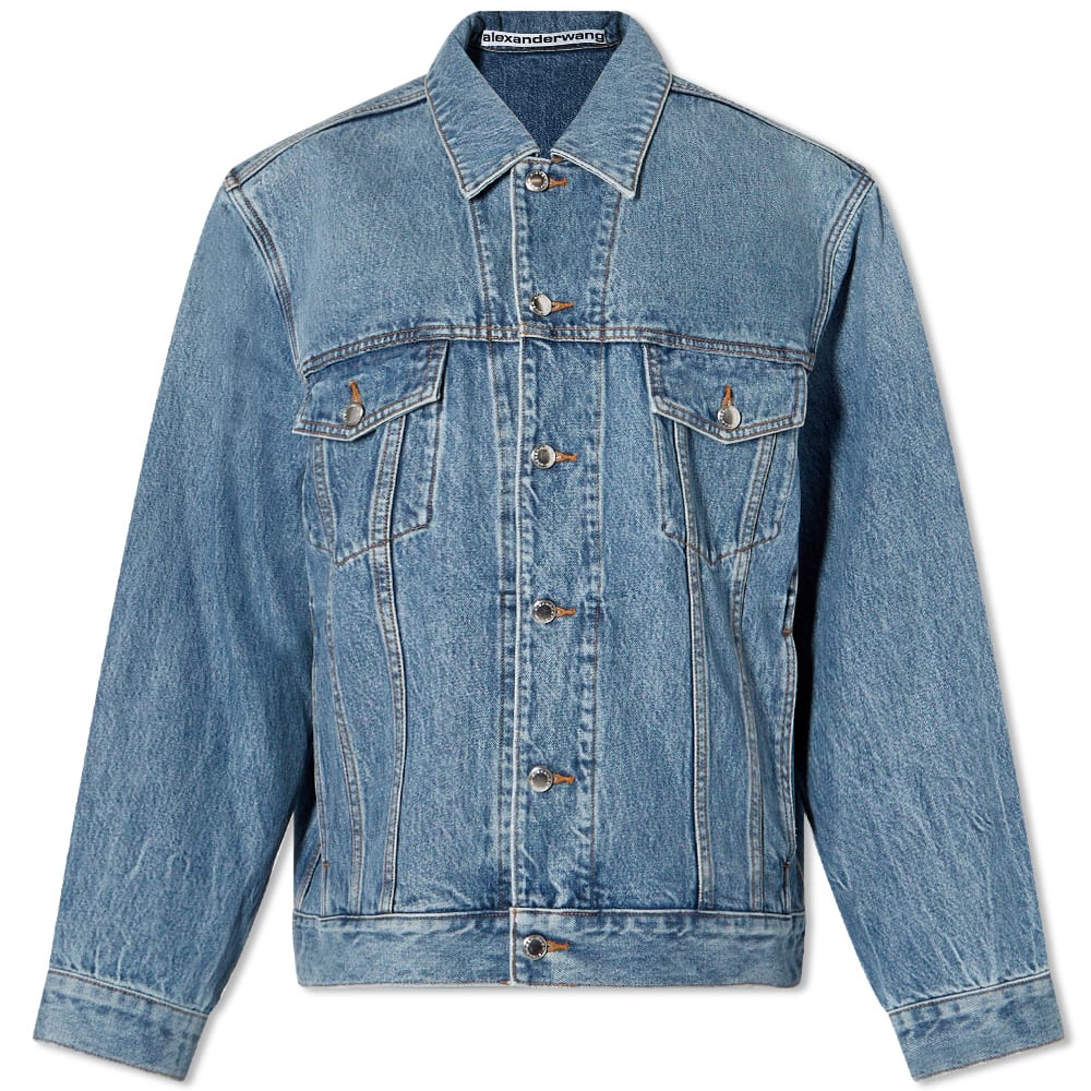 Яке Alexander Wang Oversized Denim Trucker Jacket Синьо | 1WC4222301-473, 0
