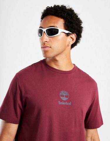 Тениска Timberland Short Sleeve T-Shirt New Small Logo Print Бургунди | TB0A6WWT6481, 4