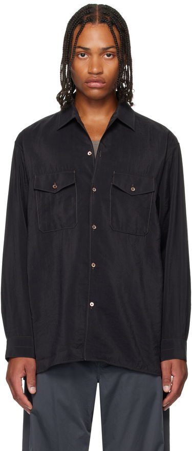 Риза LEMAIRE Lemaire Convertible Collar Shirt Черно | SH1202 LF1308, 0