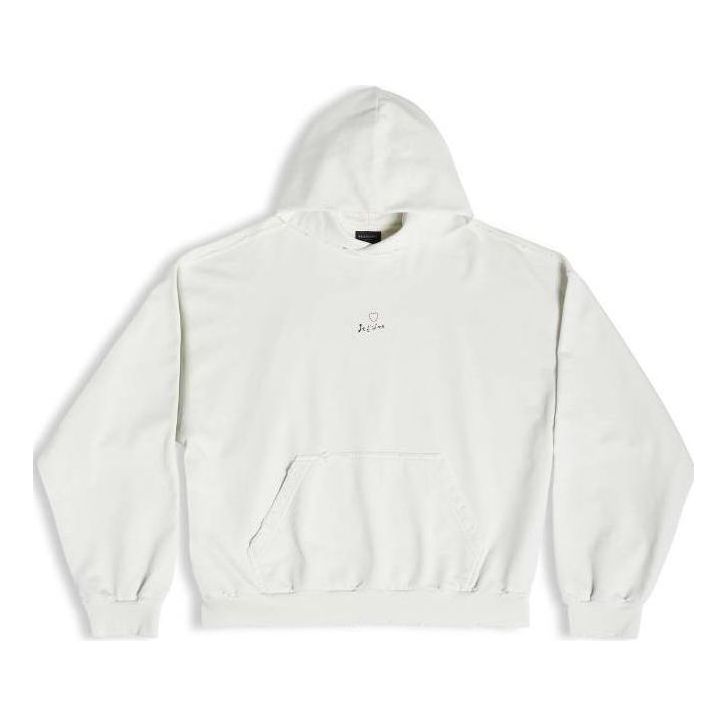 Суитчър Balenciaga Medium Fit Hoodie Бяло | 742603TOVM89079