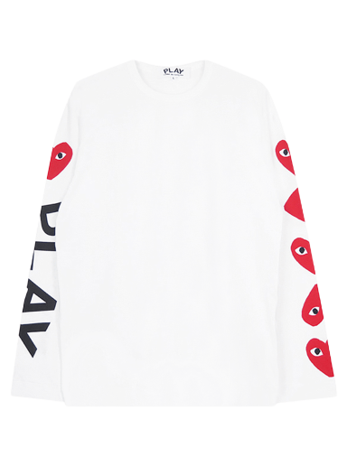 Тениска Comme des Garçons PLAY Alternating Hearts T-Shirt Бяло | AZ T262 051 1